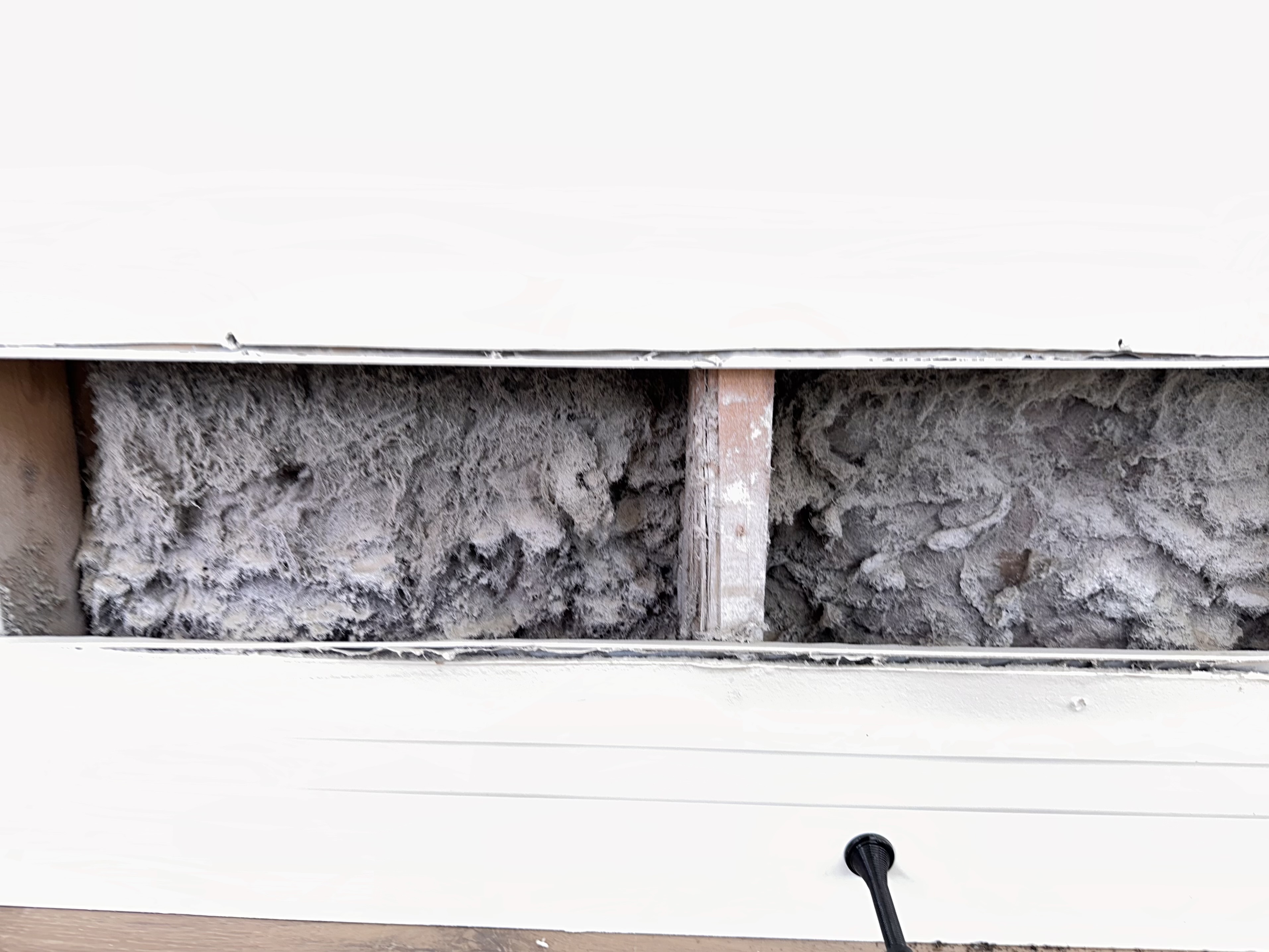Blocked return air vent inside a Hilliard Ohio home — HVAC restriction