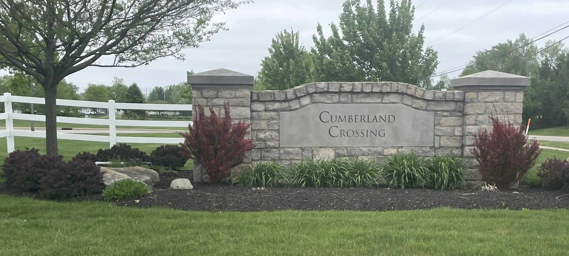 Cumberland Crossing entrance sign — Pataskala neighborhood Clean Air Pros serves